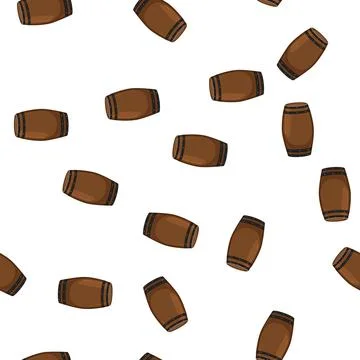 Pattern wood barrel wine cartoon vector 스톡 일러스트