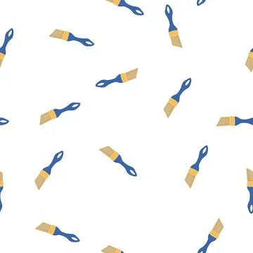 Pattern wood brush paint tool cartoon vector Stockillustratie