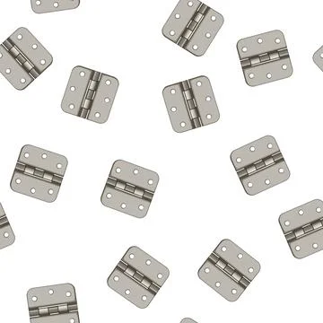 Pattern wood door hinge cartoon vector Illustration