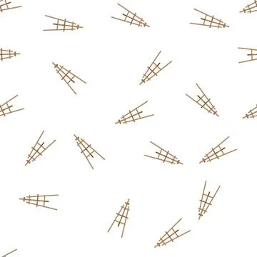 Pattern wood easel cartoon vector Stock Illustration