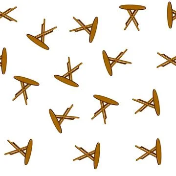 Pattern wood folding table cartoon vector Stock Illustration