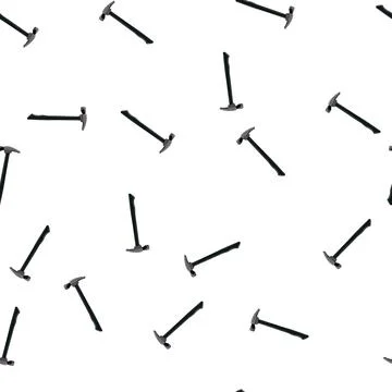 Pattern wood hammer tool cartoon vector Stock Illustration