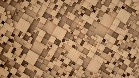 Pattern from wooden cubes of different sizes Illustrazione stock