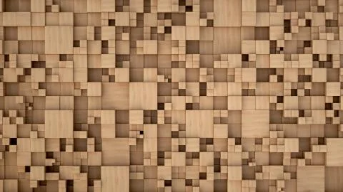 Pattern from wooden cubes of different sizes イラスト素材