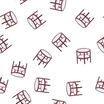 Pattern wooden glass table cartoon vector Stock Illustration