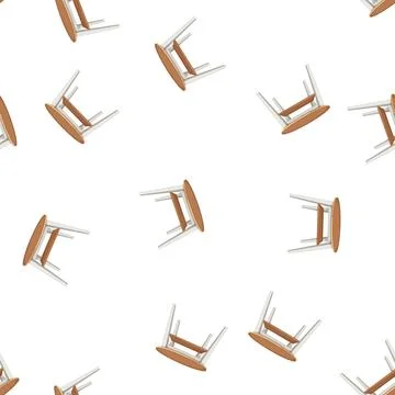 Pattern wooden kid table cartoon vector Stock Illustration