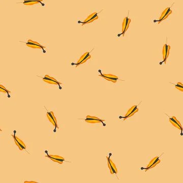Pattern wooden matchstick igniting with bright yellow orange flame, charred t Stock Illustration