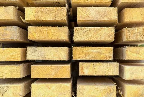 Pattern wooden row of boards light yellow beige in profile background eco Stock Photos