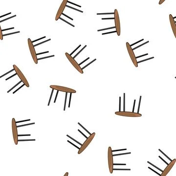Pattern wooden table dining cartoon vector Stock Illustration