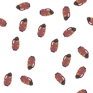 Pattern woods golf bag cartoon vector Stock Illustration