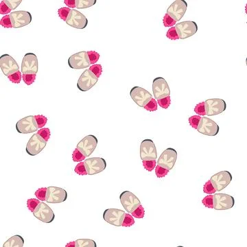 Pattern wool baby booties cartoon vector Stock Illustration