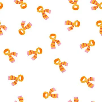 Pattern wool scarf kid cartoon vector イラスト素材