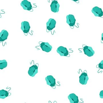 Pattern woolen ball yarn cartoon vector Illustrazione stock