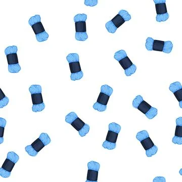 Pattern woolen yarn wool cartoon vector Stock Illustration