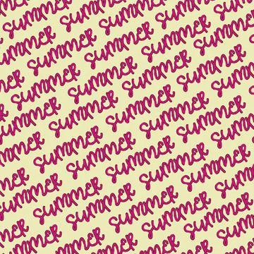 The pattern of the word summer, for textiles. Beautiful background with doodle Stock Illustration