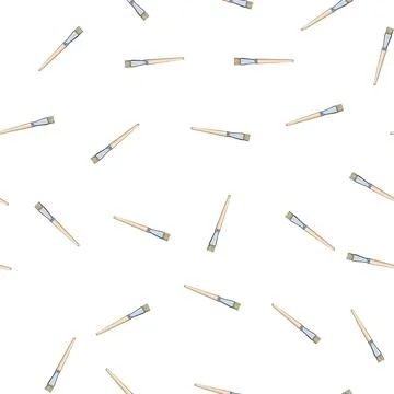 Pattern work artist paint brush cartoon vector Stockillustratie