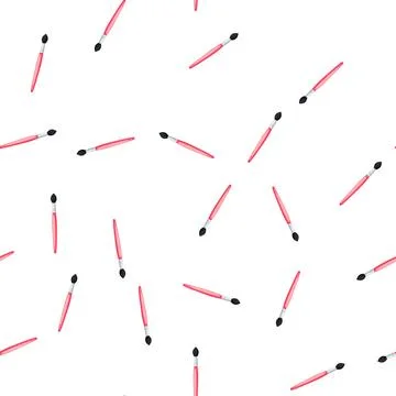Pattern work artist paint brush cartoon vector Stock Illustration