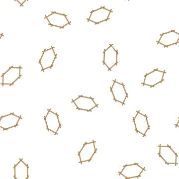 Pattern work bamboo frame cartoon vector Stock Illustration