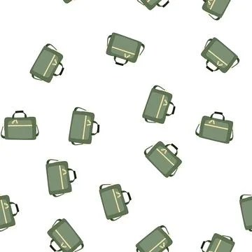 Pattern work briefcase leather cartoon vector イラスト素材