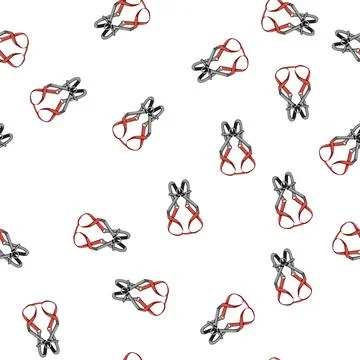 Pattern work climbing harnesses cartoon vector Stock Illustration