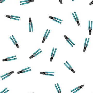 Pattern work crimper tool cartoon vector Stock Illustration