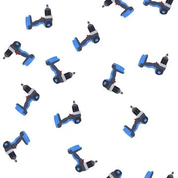 Pattern work drill cartoon vector Stock Illustration