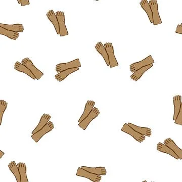Pattern work gloves welding cartoon vector Illustrazione stock