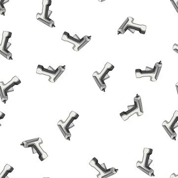Pattern work glue gun cartoon vector Stock Illustration