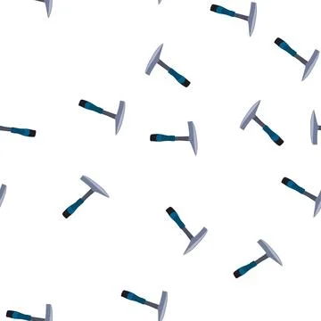 Pattern work mason s hammer cartoon vector Stock Illustration