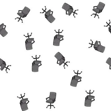 Pattern work office chair cartoon vector 스톡 일러스트