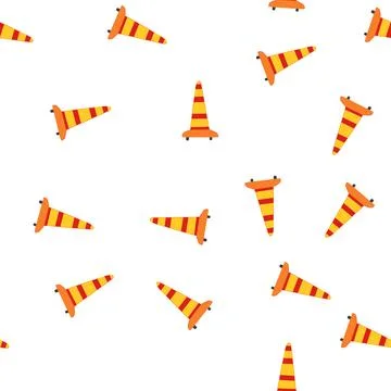 Pattern work road barrier cartoon vector Illustrazione stock