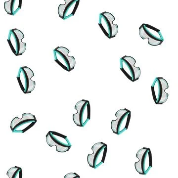Pattern work safety glasses cartoon vector Stock Illustration