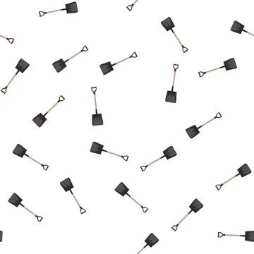 Pattern work shovel tool cartoon vector Stock Illustration