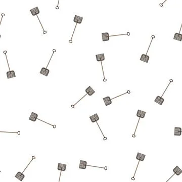 Pattern work snow shovel cartoon vector 库存插图