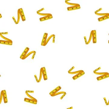 Pattern work yellow measuring tape cartoon vector Stock Illustration