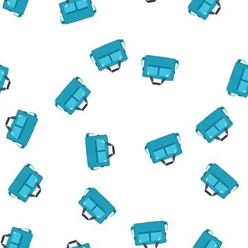 Pattern worker briefcase leather cartoon vector Stock Illustration