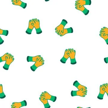 Pattern worker gloves welding cartoon vector Stock Illustration