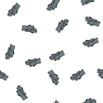 Pattern worker gloves welding cartoon vector Stock Illustration
