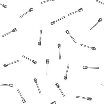 Pattern worker honey dipper stick cartoon vector 스톡 일러스트