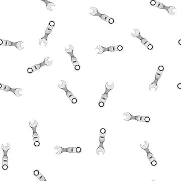 Pattern workshop wrench tool cartoon vector Stock Illustration