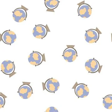 Pattern world globe cartoon vector Illustrazione stock