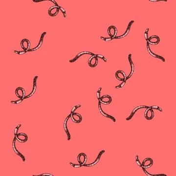 Pattern worm sketch hand drawn Illustrazione stock