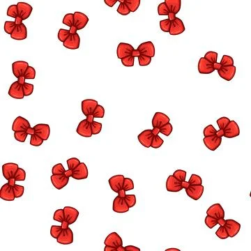 Pattern wrap red bow cartoon vector Illustrazione stock