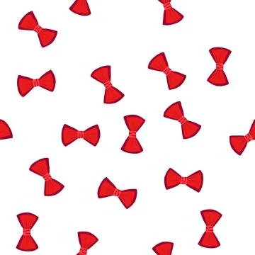 Pattern wrap red bow cartoon vector Illustrazione stock