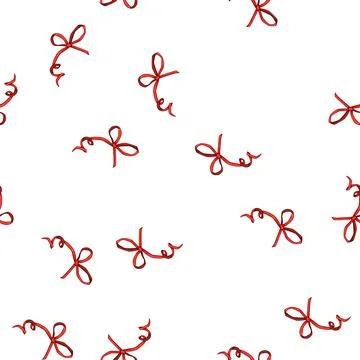 Pattern wrap red bow ribbon cartoon vector Stock Illustration