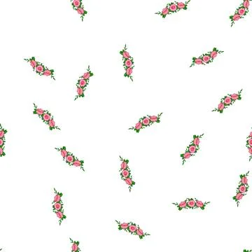 Pattern wreath flower crown cartoon vector Stock Illustration