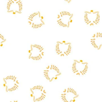 Pattern wreath gold laurel cartoon vector Stock Illustration
