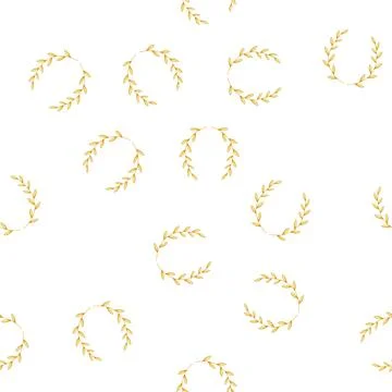Pattern wreath gold laurel cartoon vector Illustrazione stock