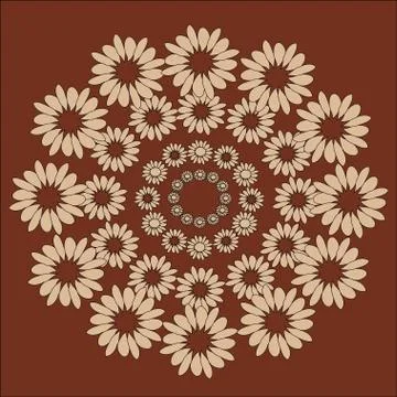 The pattern of wreaths Stock Illustration