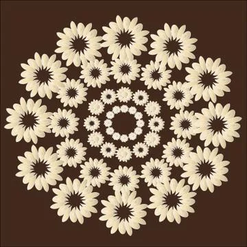 The pattern of wreaths Stock Illustration